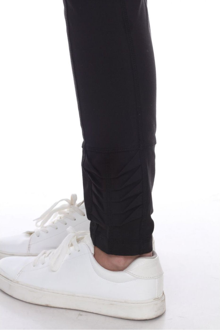 Neon Buddha Hit The Road Legging - Style 10491, ruche detail at ankle