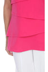 Neon Buddha Tank Top - Style 11976, hem closeup, glam pink