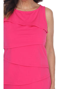 Neon Buddha Tank Top - Style 11976, front closeup, glam pink