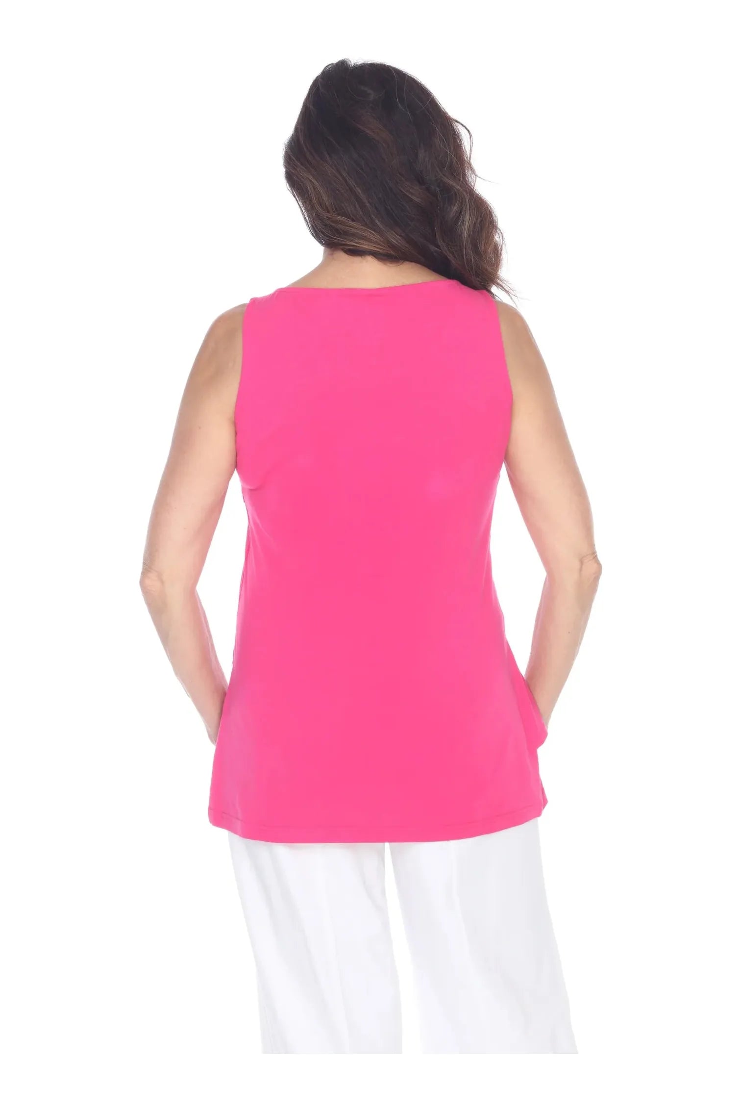 Neon Buddha Tank Top - Style 11976, back, glam pink