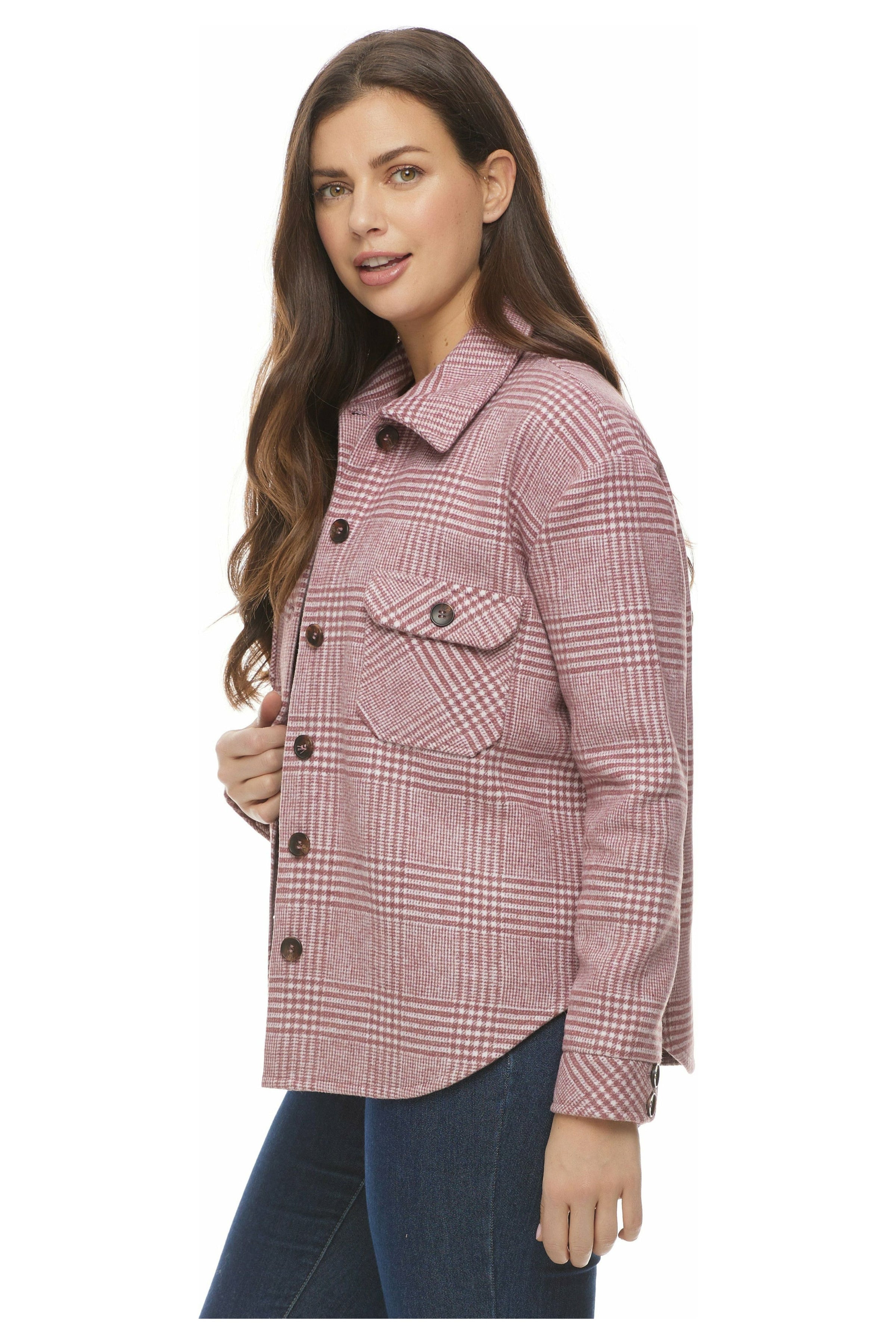  FDJ Glen Plaid Shacket - Style 1891113, side