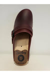 Troentorp Raphael Clog with Adjustable Strap, top, bordeaux