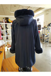 Niki Jones Reversible Coat - Style K4129RI-164, back, navy nylon
