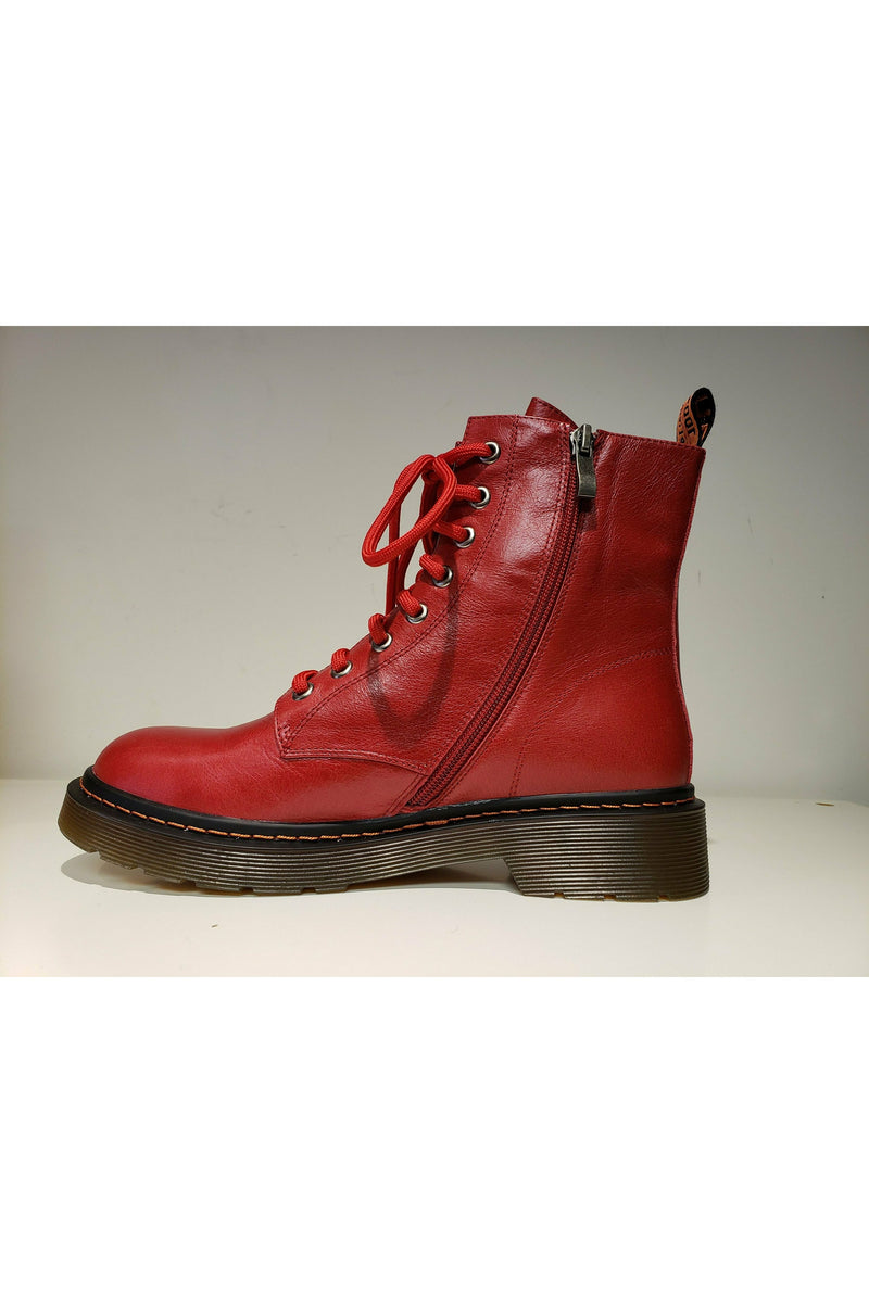 Tamara London Devon Laced Boot, inside, red