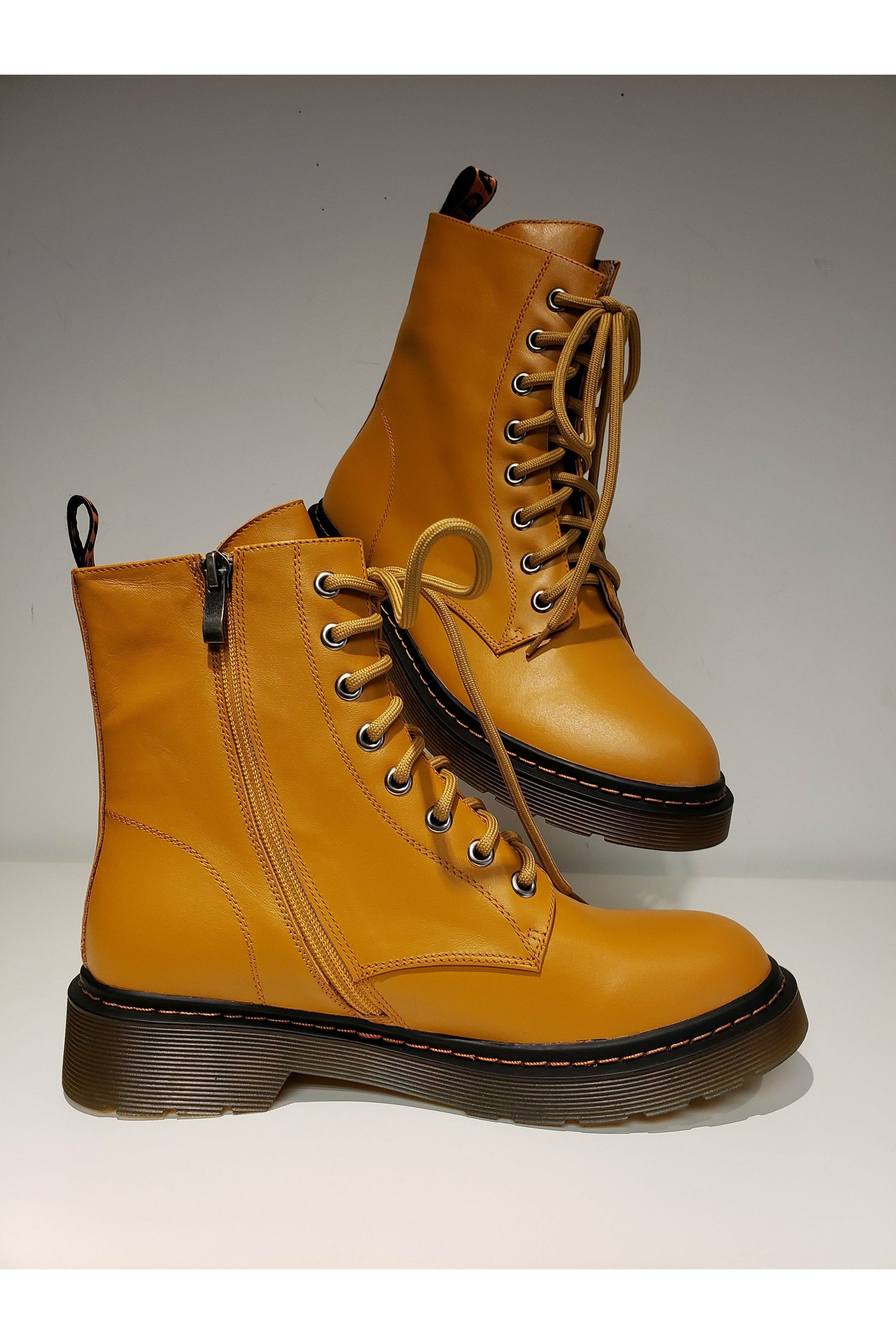 Tamara London Devon Laced Boot, pair, cheddar