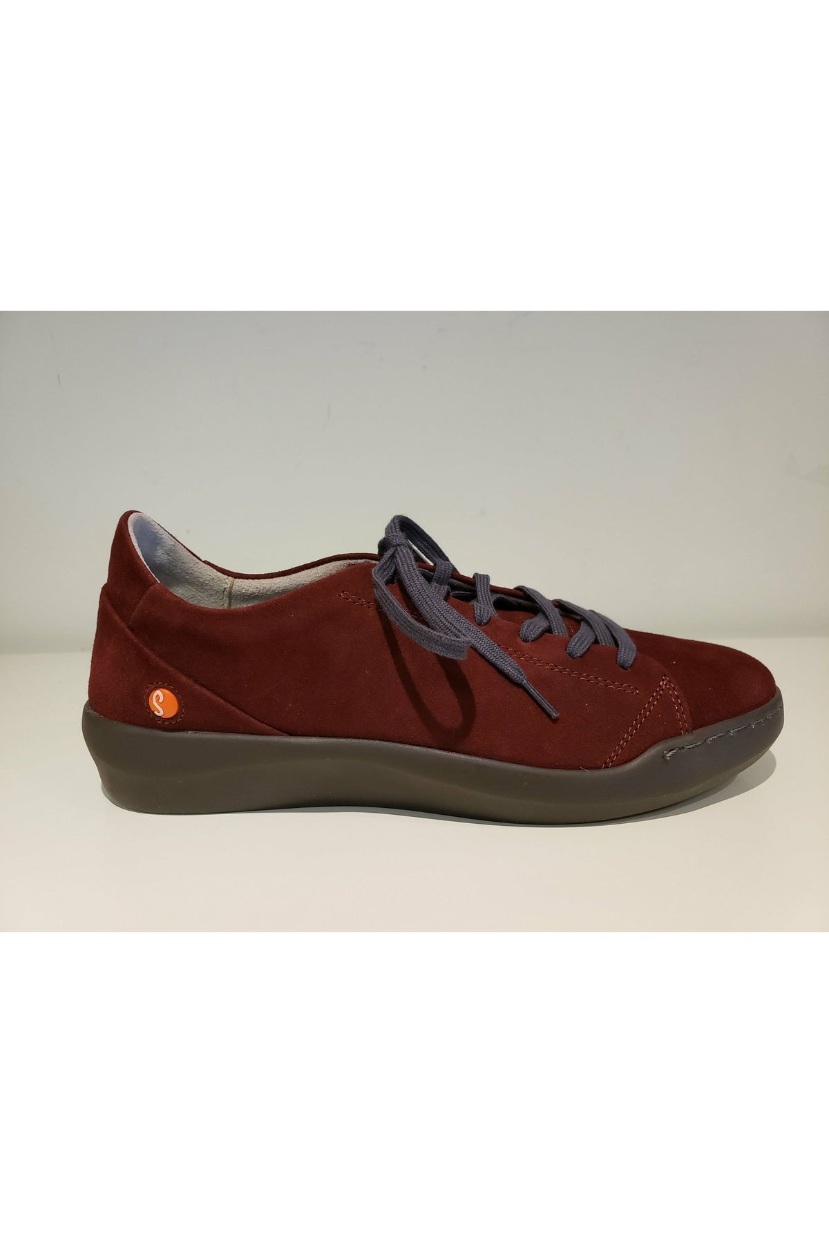 Softinos Bauk Lace-Up Flat Sneakers, outside, dark red