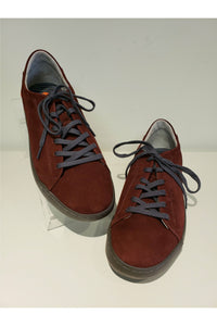 Softinos Bauk Lace-Up Flat Sneakers, pair, dark red