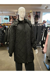 Etage Cocoon Quilted Coat with Hood - Style E1134RI, front2