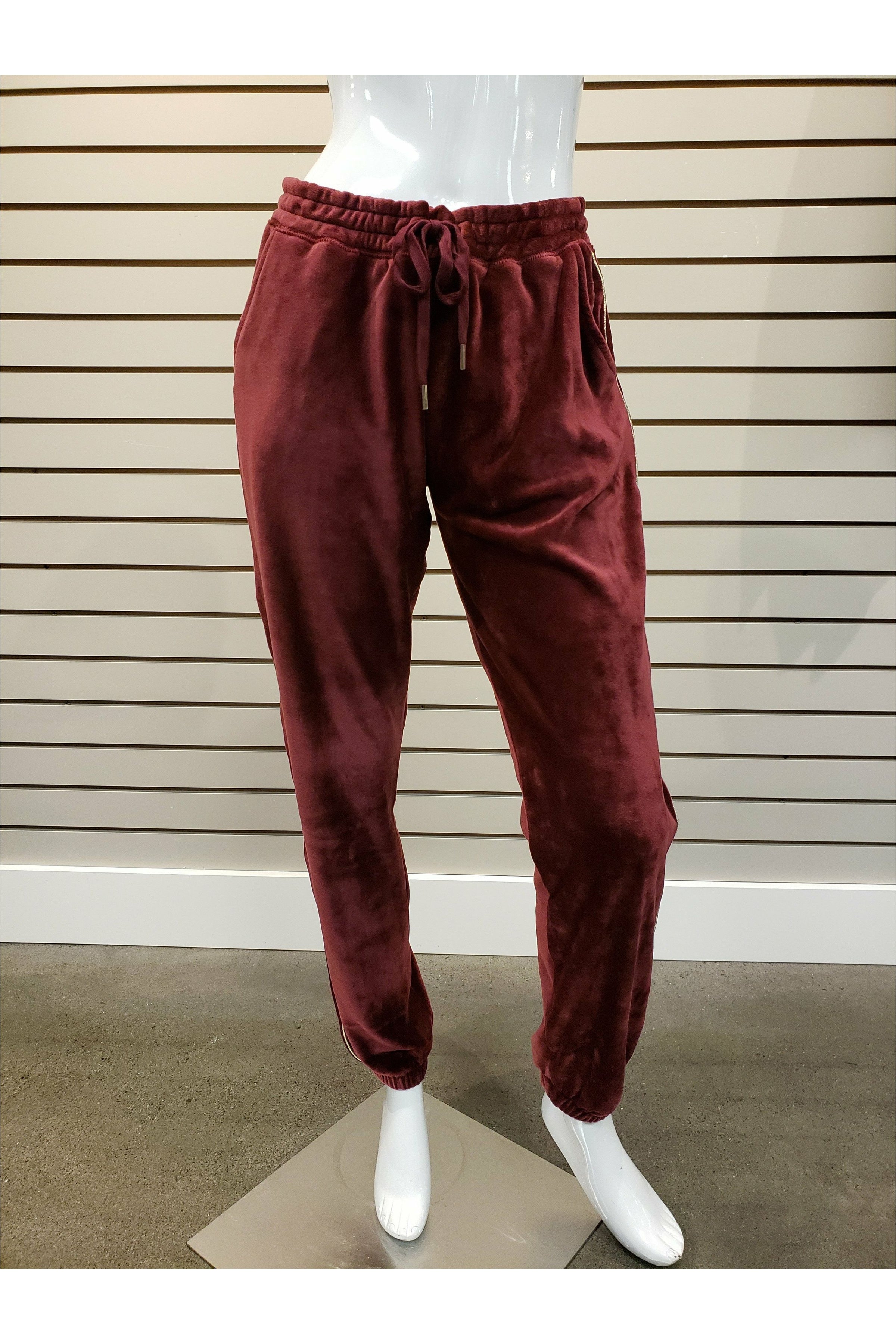 PJ Savage Retro Velour Joggers - Style RAVVP, front