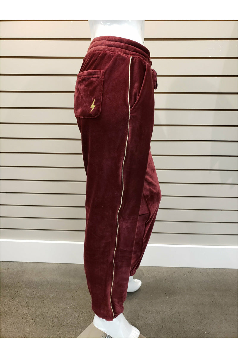 PJ Savage Retro Velour Joggers - Style RAVVP, side