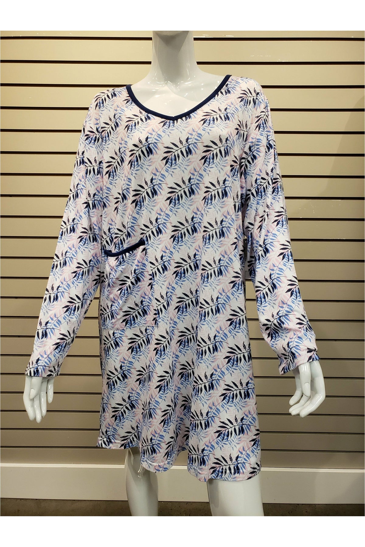 Lotus Moisture Wicking Sleepshirt - Style L100822, front