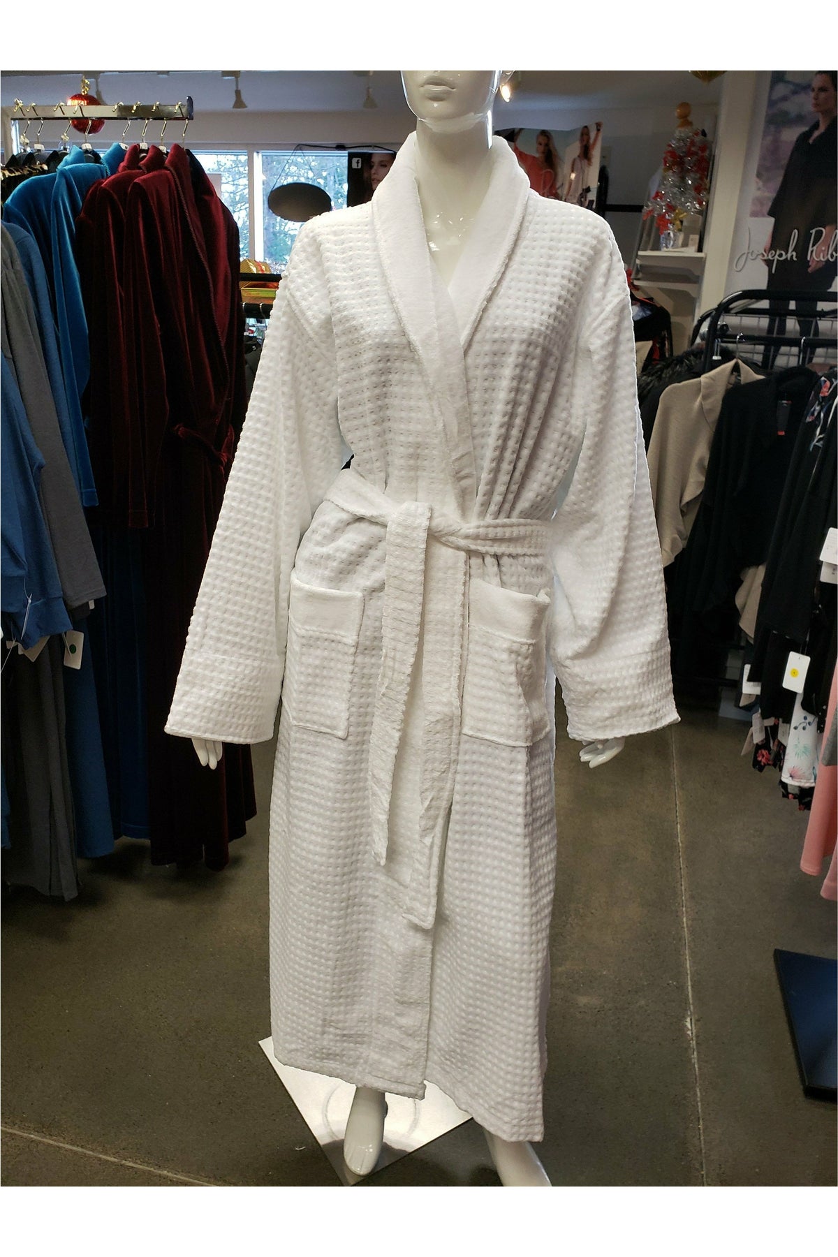 Kayanna Spa Terry Velour Waffle Robe - Style M108SL, front