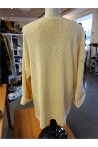 Avalin V-Neck Tunic Sweater - Style N9079, back, butter