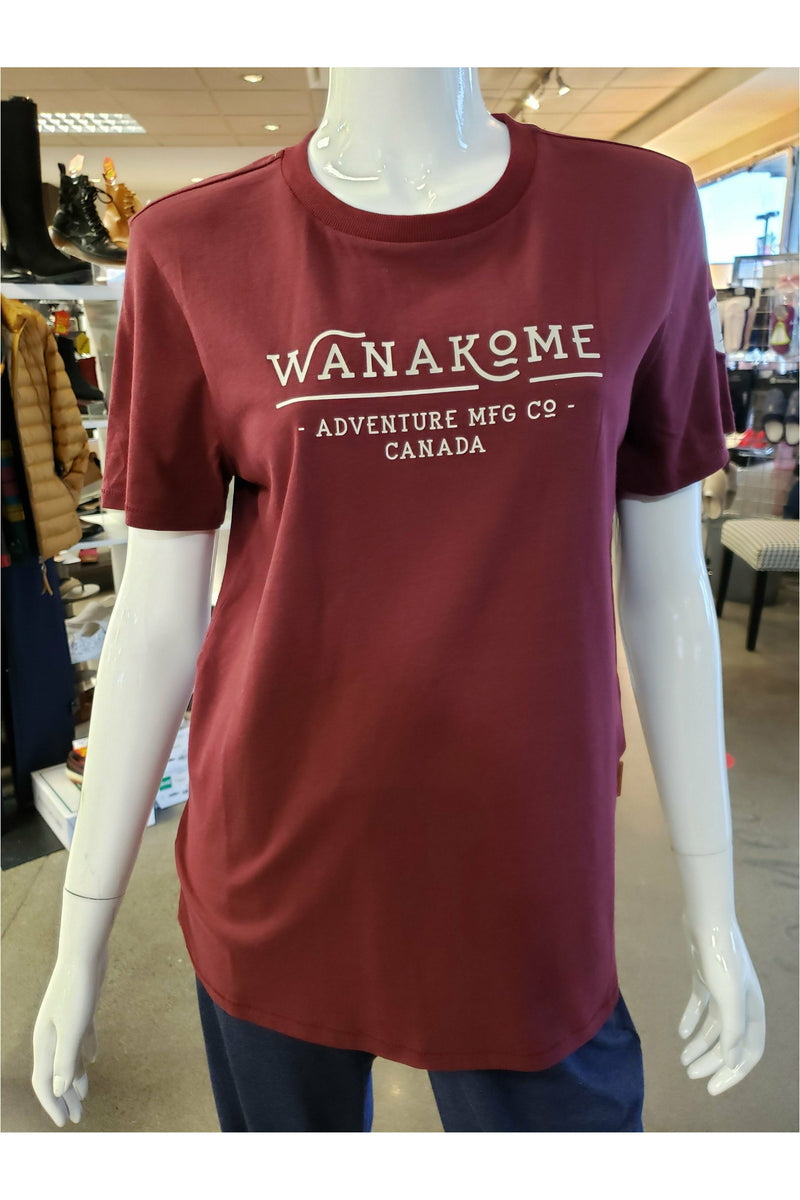 Wanakome T-Shirt - Style 5112, front, mulberry
