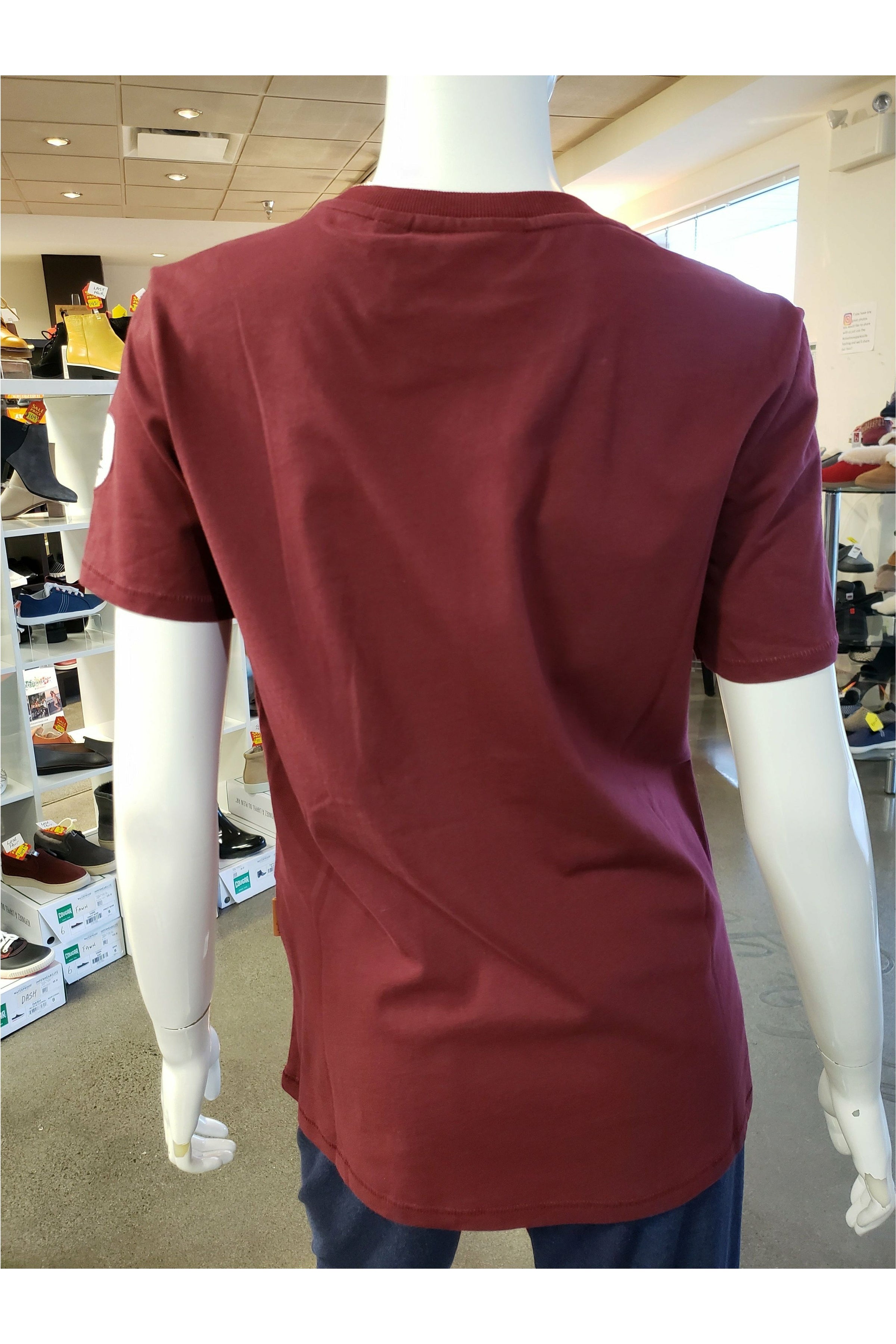Wanakome T-Shirt - Style 5112, back, mulberry