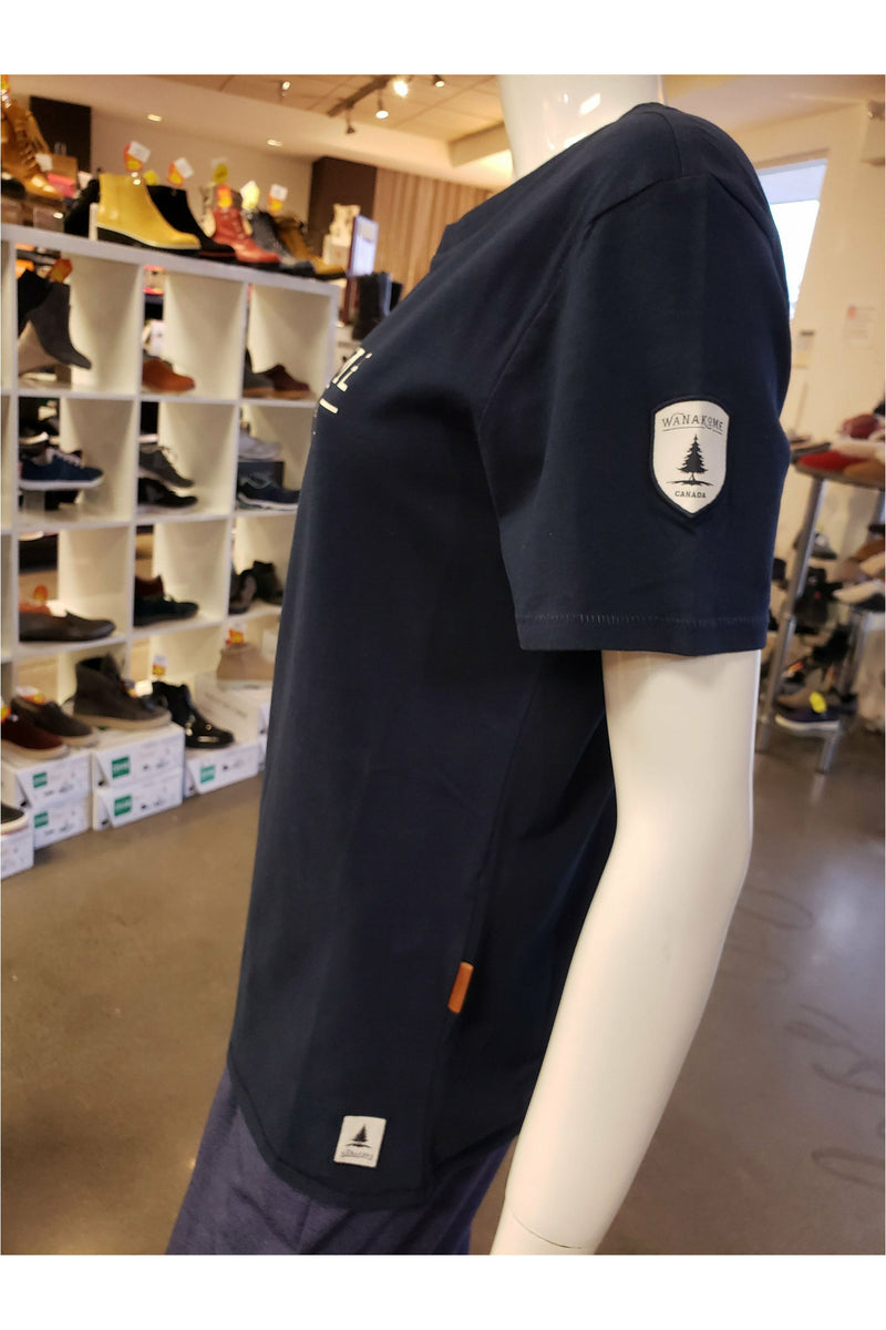 Wanakome T-Shirt - Style 5112, side, navy