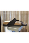 Mephisto Flat Toe Post Sandal - Style Helen Mix, zebra, side