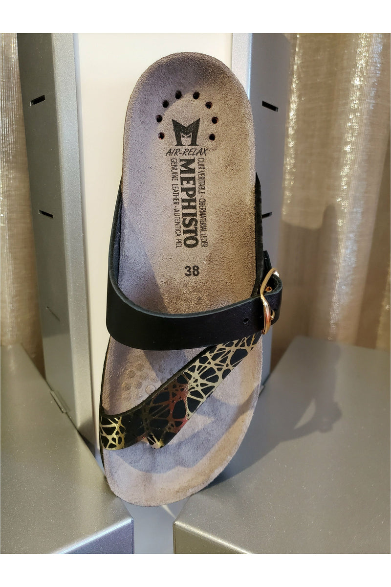 Mephisto Flat Toe Post Sandal - Style Helen Mix, top