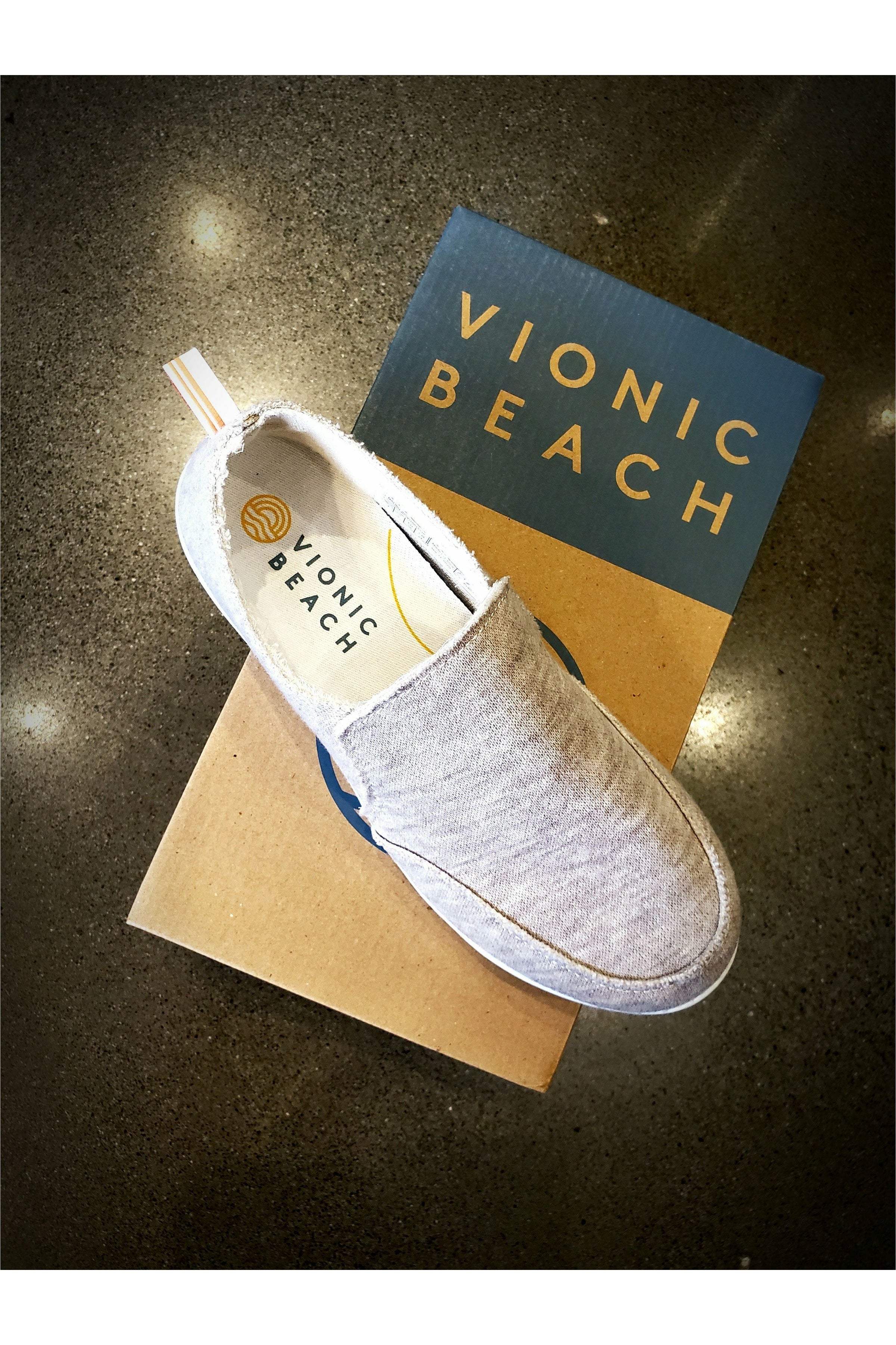 Vionic Venice Canvas Sneakers - Style Pismo CNVS, top, ash grey