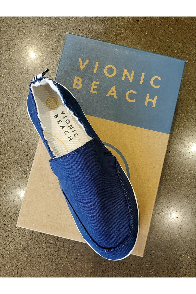 Vionic Venice Canvas Sneakers - Style Pismo CNVS, top, navy