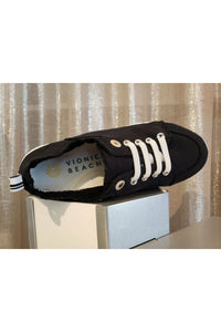 Vionic Venice Canvas Sneakers - Style Pismos CNVS, black topVionic Venice Canvas Sneakers - Style Pismo CNVS, top, black