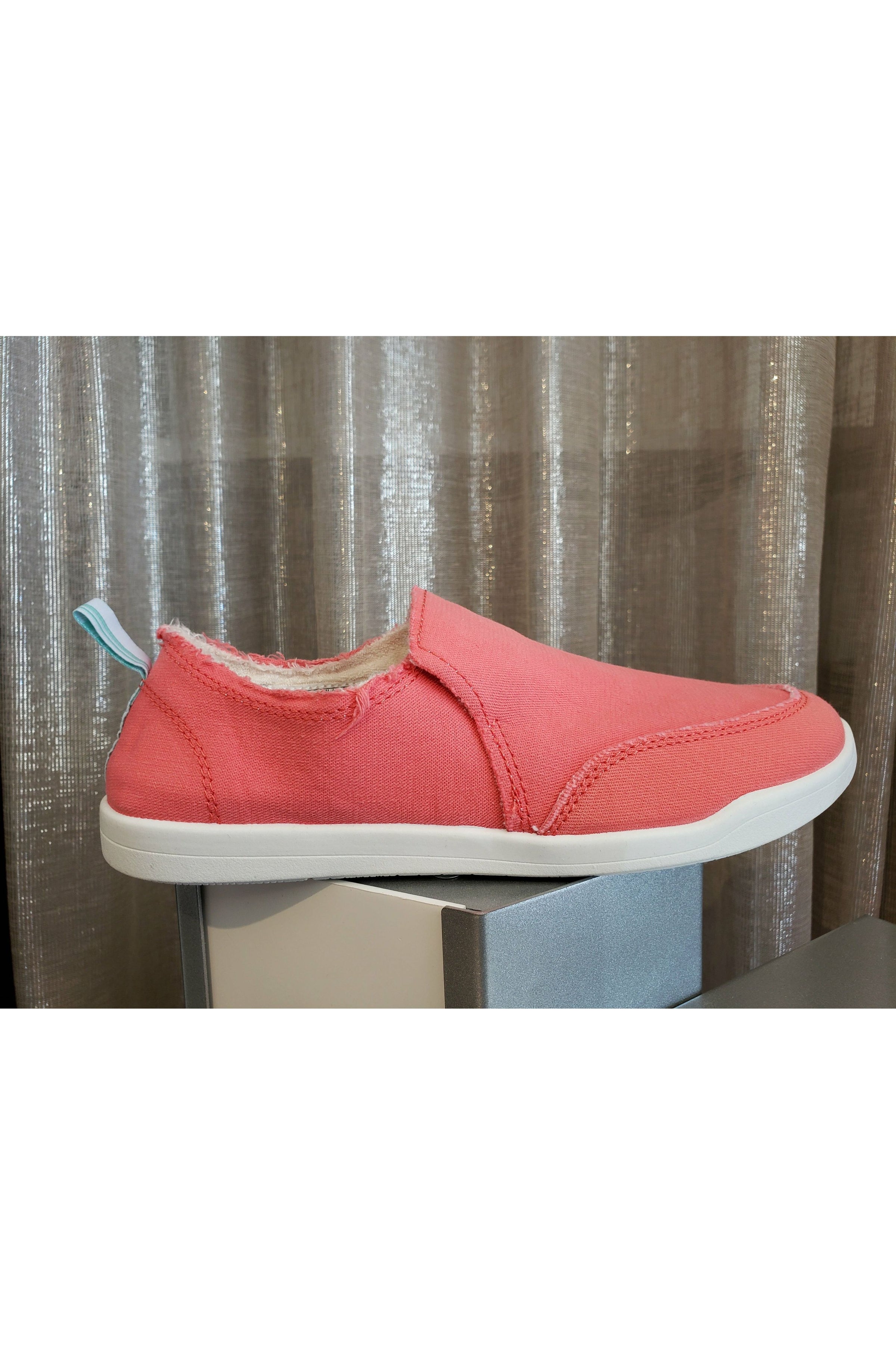 Vionic Canvas Slip On Shoes - Style Malibu, inside, sea coral