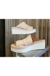 Tamara London Wedge Mule Sandal - Style Soonas, pair, powder