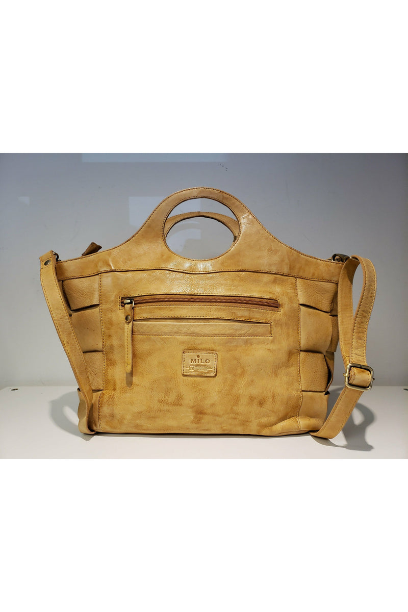 Milo Palmero Shoulder/Crossbody Bag - Style 153, back, honey