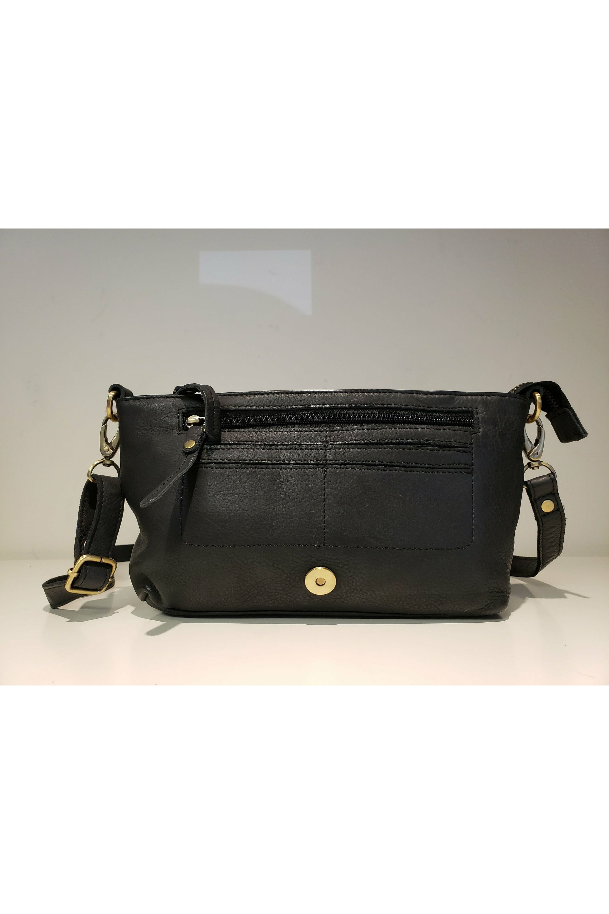 Milo Matera Crossbody Bag - Style 154, open, black