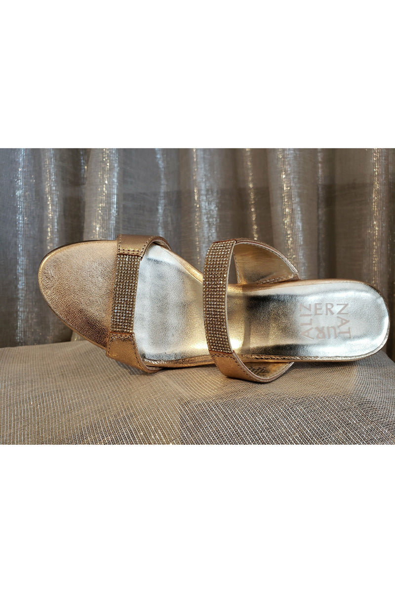 Naturalizer Pump Slide Sandal - Style Venus2, top, gold
