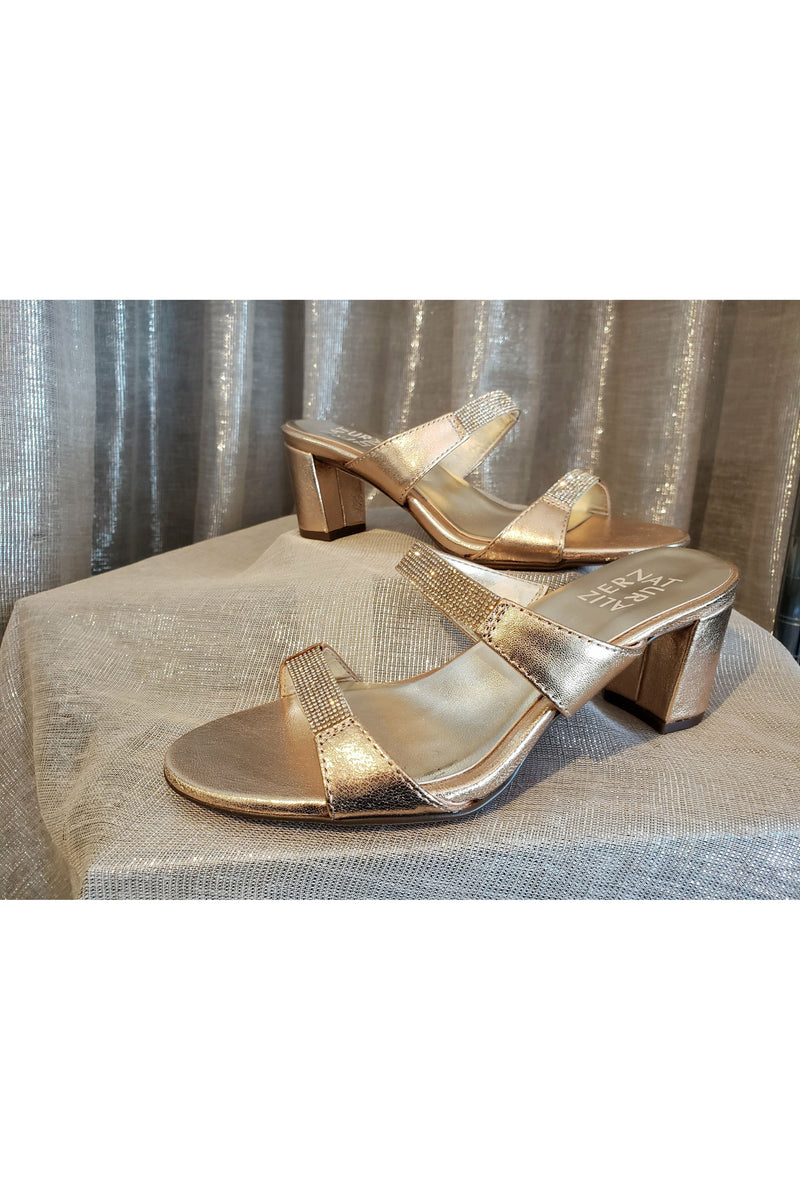 Naturalizer Pump Slide Sandal - Style Venus2, pair, gold