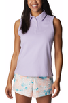 Columbia Sun Drifter Sleeveless Polo Top - Style 2035421, front, soft violet