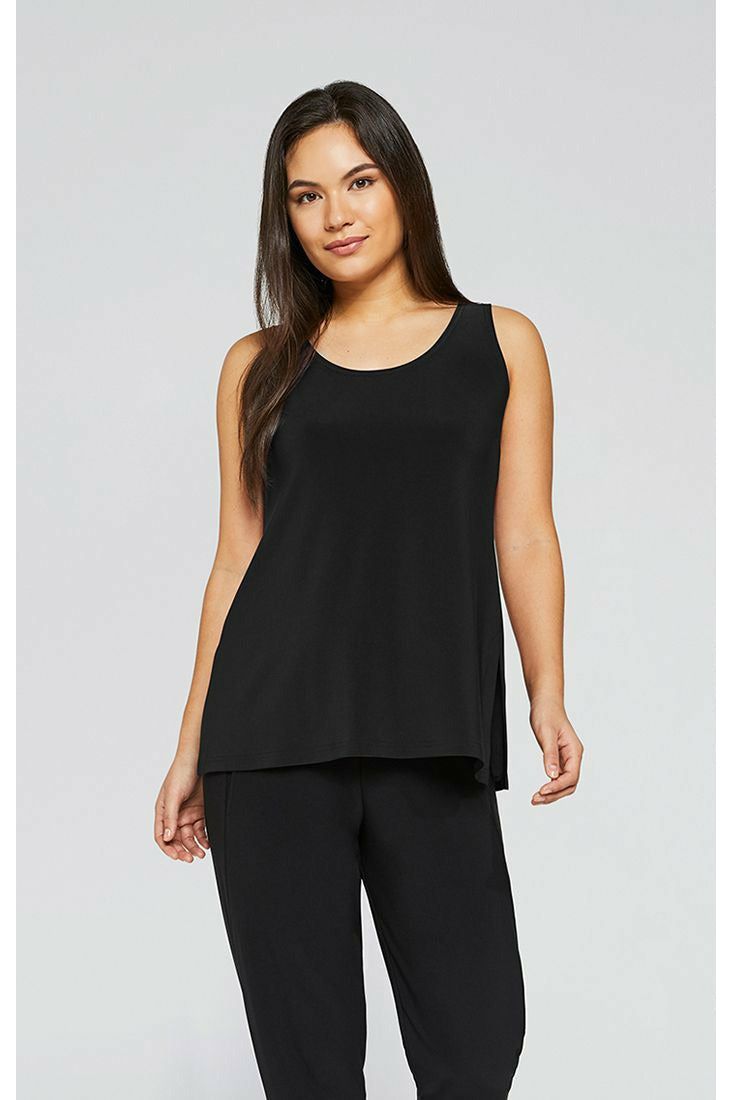 Sympli Go To Tank Top - Style 21120R, front, black