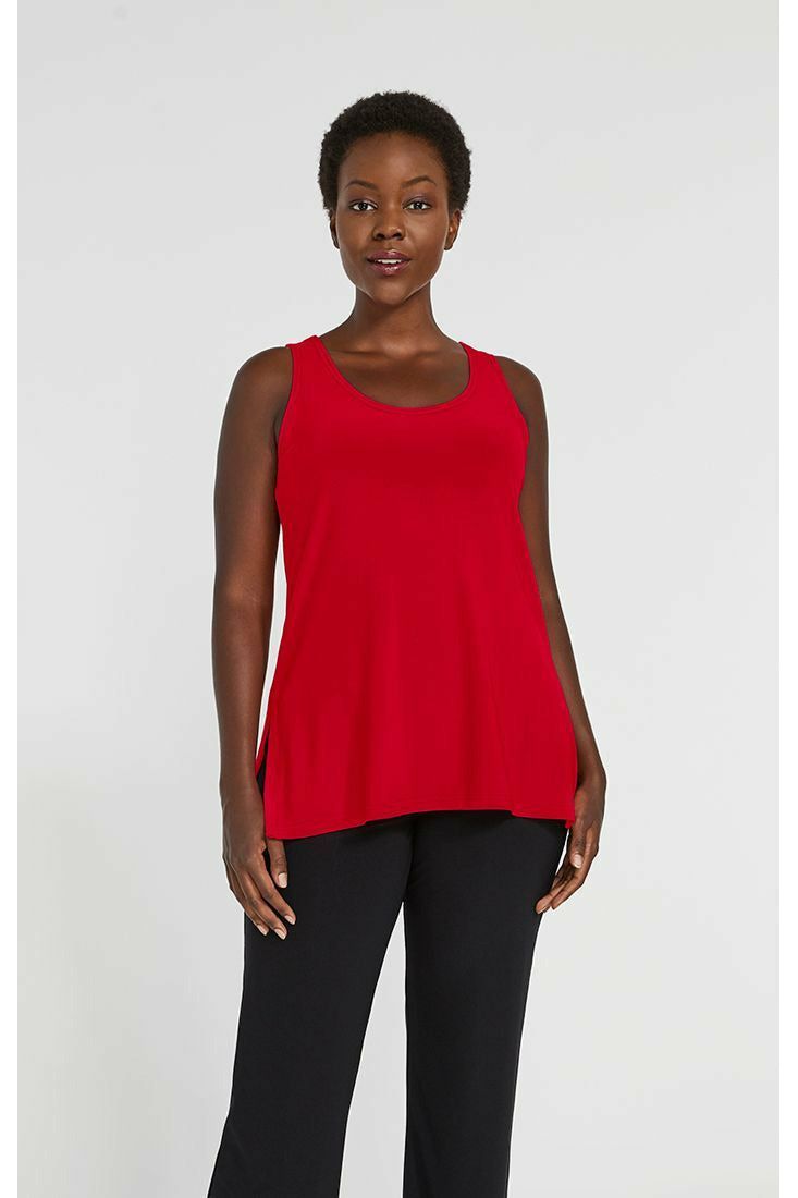 Sympli Go To Tank Top - Style 21120R, poppy