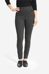 Joseph Ribkoff Faux Leather Detail Pants - Style 214249, front