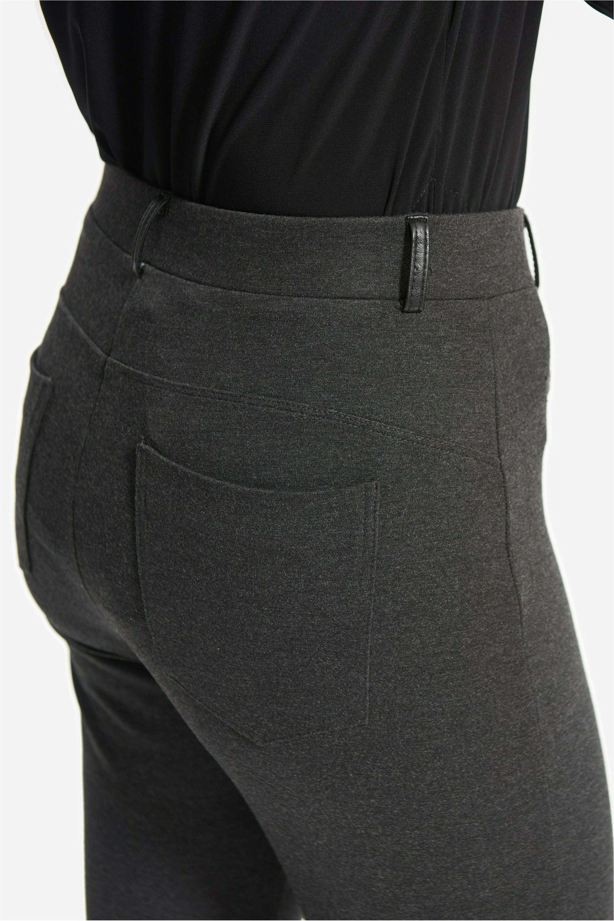 Joseph Ribkoff Faux Leather Detail Pants - Style 214249, side