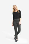 Joseph Ribkoff Faux Leather Detail Pants - Style 214249, front2