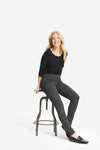 Joseph Ribkoff Faux Leather Detail Pants - Style 214249, front3