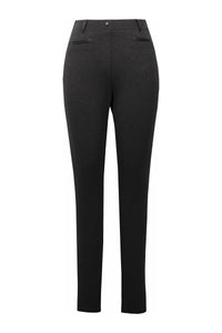 Joseph Ribkoff Faux Leather Detail Pants - Style 214249, front no model