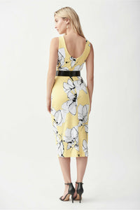 Joseph Ribkoff Sleeveless Dress with Belt - Style 221055, back