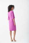 Joseph Ribkoff Draped Front Dress - Style 221103, side, sparkling grape