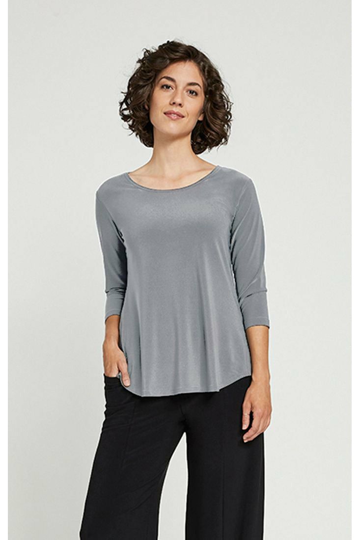 Sympli Go To Classic Relax 3/4 Sleeve T - Style 22110R-2, silver melange