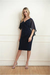 Joseph Ribkoff Cape Dress - Style 221353, frontJoseph Ribkoff Cape Dress - Style 221353, front, midnight blue