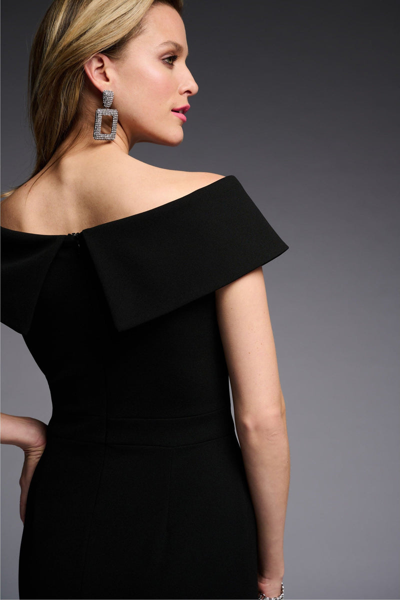 Joseph Ribkoff Sheer Panel Dress - Style 223743S, back neckline