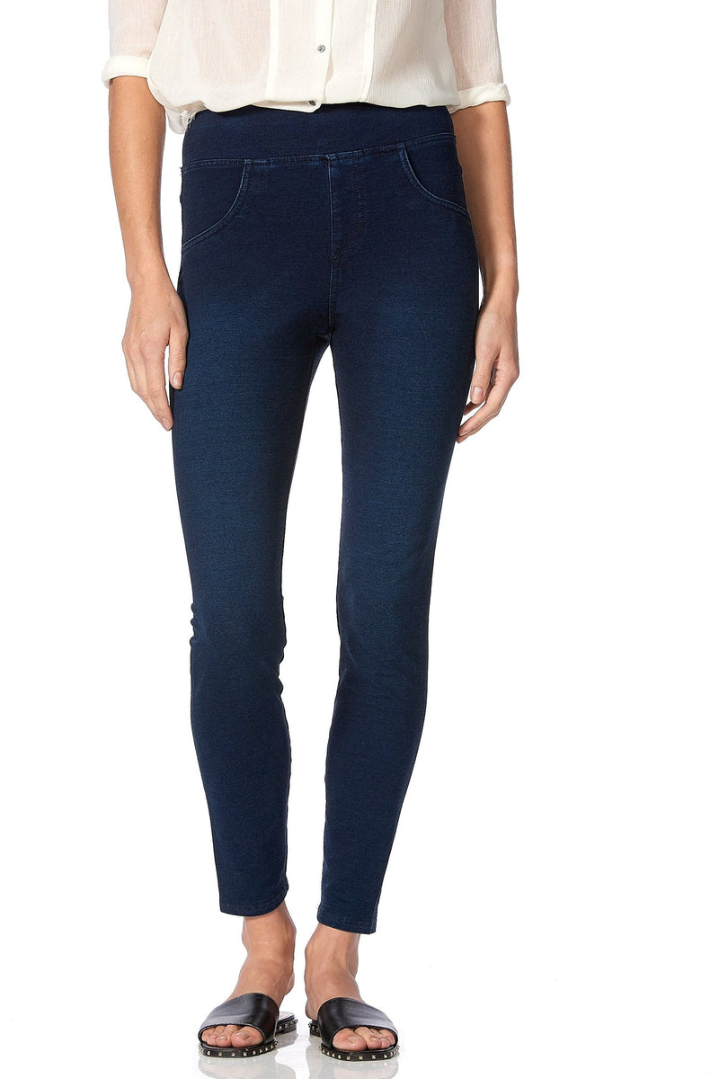 HUE Super Soft Stretch Denim Leggings - Style 22818, front4, dark