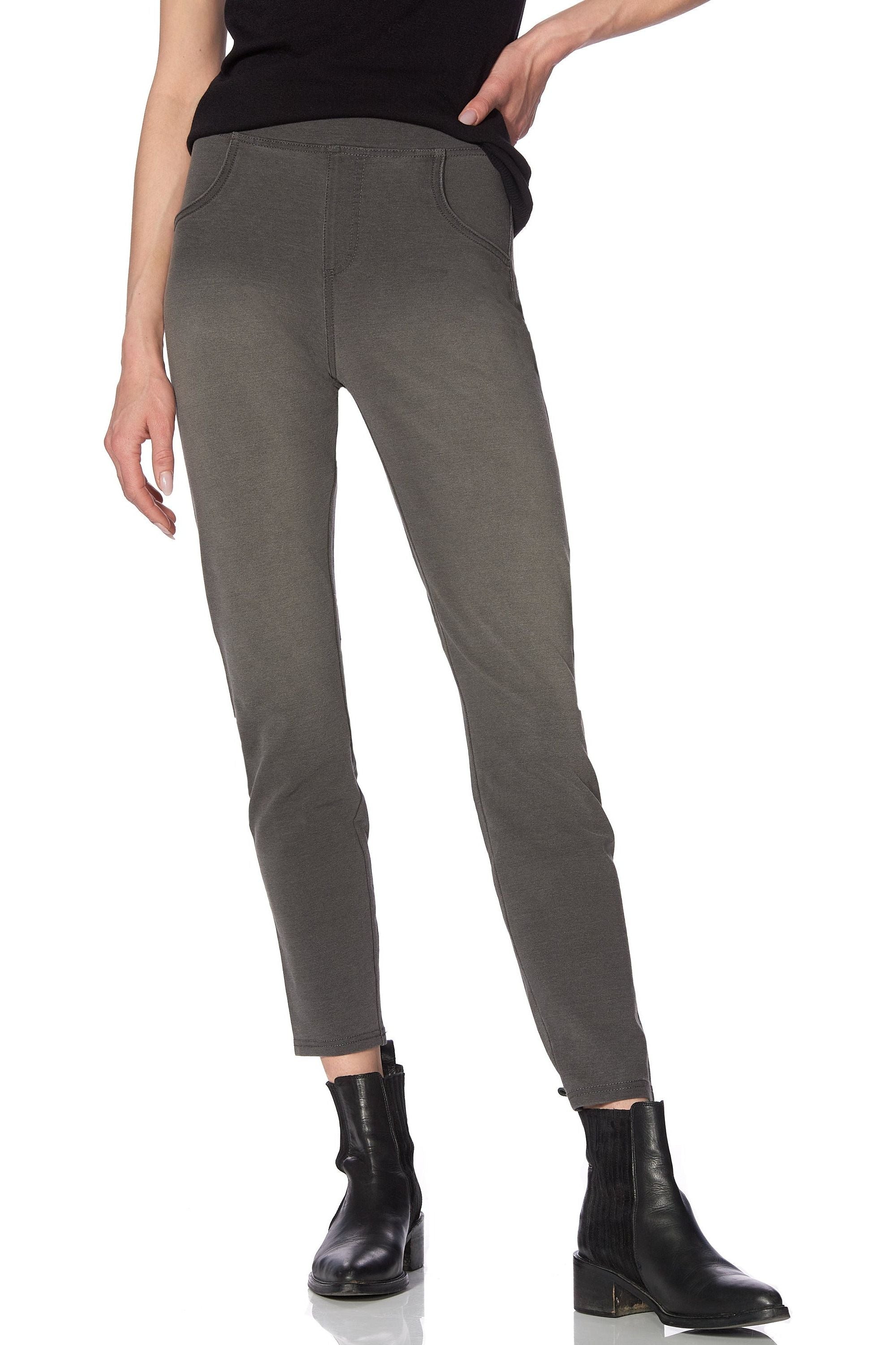 HUE Super Soft Stretch Denim Leggings - Style 22818, front, grey