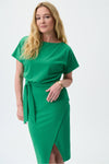 Joseph Ribkoff Wrap Dress - Style 231015, front, foliage