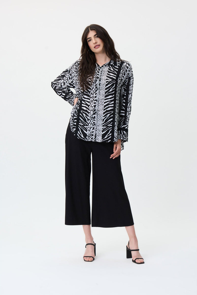 Joseph Ribkoff Wide Leg Crop Pant - Style 231121, front2