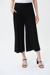 Joseph Ribkoff Wide Leg Crop Pant - Style 231121, front, black