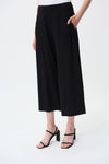 Joseph Ribkoff Wide Leg Crop Pant - Style 231121, side, black